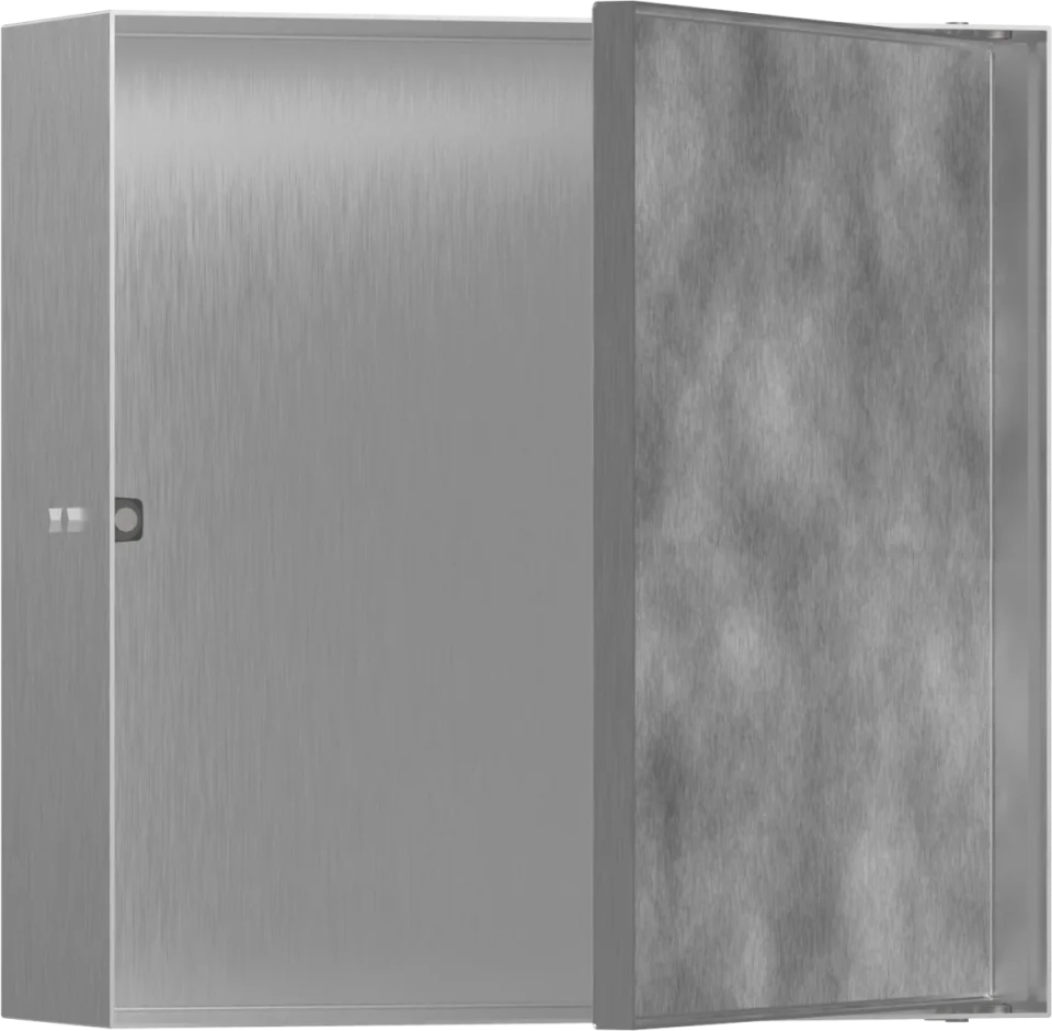 Hansgrohe Xtrastoris Rock Wall Niches 480 X 415 X 120mm Stainless Steel - Brushed product image - Image 1