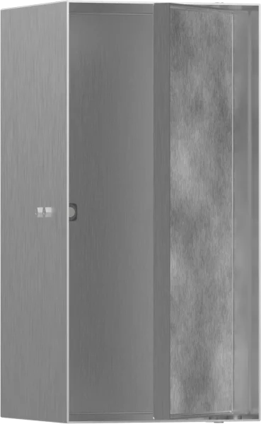 Hansgrohe Xtrastoris Rock Wall Niche With Tileable Door 300/150/140 Brushed Stainless Steel