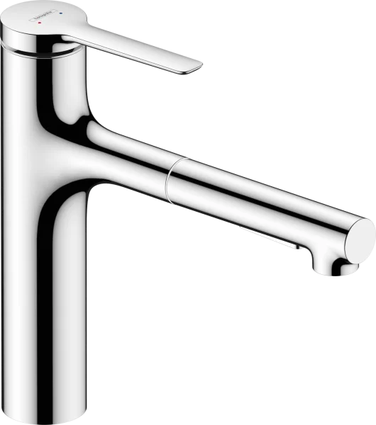 Hansgrohe Zesis M33 Single Lever Kitchen Mixer 160, Metal Pull-out Spray, 2jet, Sbox Chrome