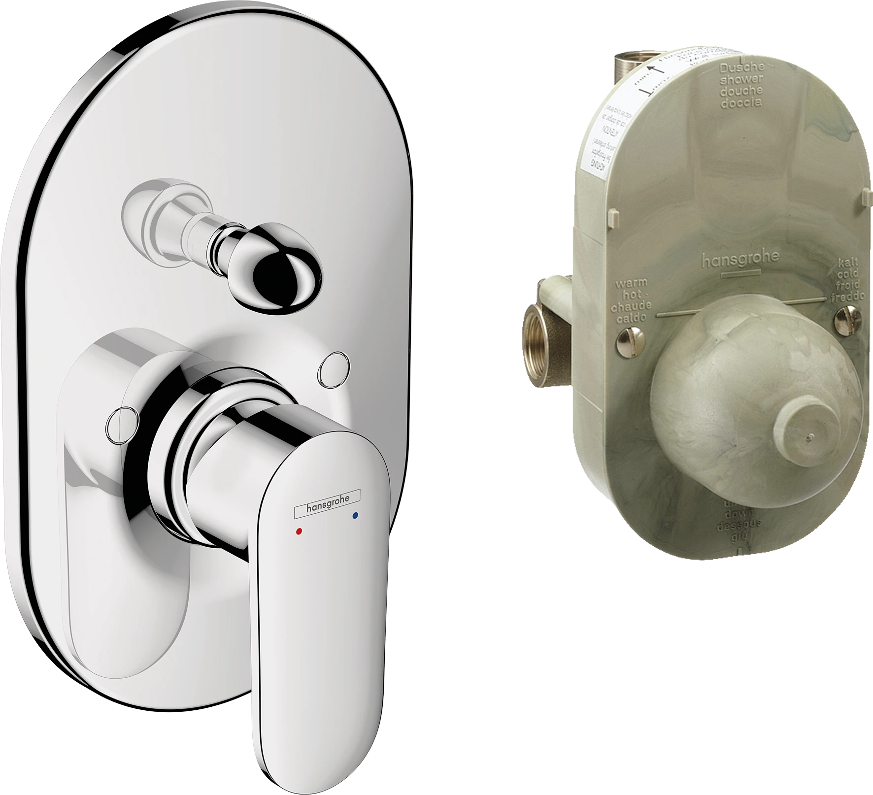 Hansgrohe Vernis Blend Bath Mixers Concealed 460 X 245 X 105mm Chrome