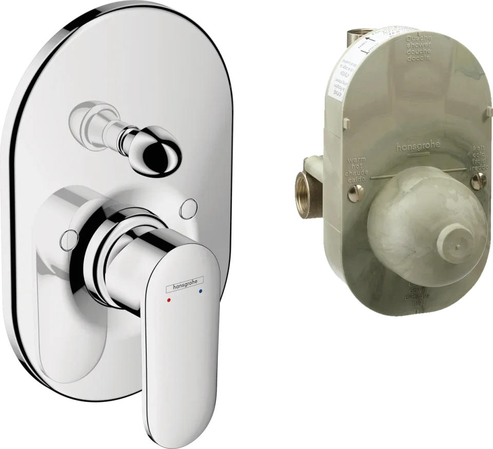 Hansgrohe Vernis Blend Bath Mixers Concealed 460 X 245 X 105mm Chrome product image - Image 1
