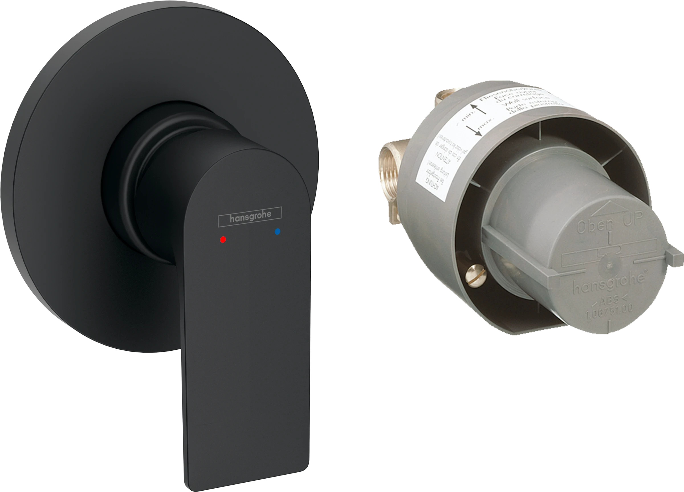 Hansgrohe Rebris E Shower Mixers Concealed 215 X 178 X 130mm Black - Matt