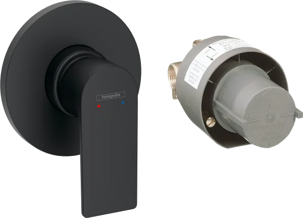 Hansgrohe Rebris E Shower Mixers Concealed 215 X 178 X 130mm Black - Matt