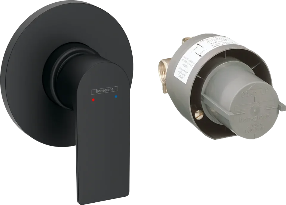 Hansgrohe Rebris E Shower Mixers Concealed 215 X 178 X 130mm Black - Matt product image - Image 1