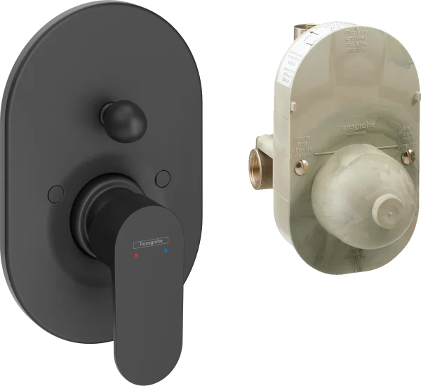 Hansgrohe Rebris S Bath Mixers Concealed 440 X 238 X 100mm Black - Matt