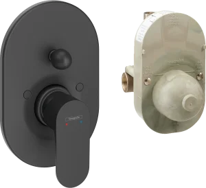 Hansgrohe Rebris S Bath Mixers Concealed 440 X 238 X 100mm Black - Matt