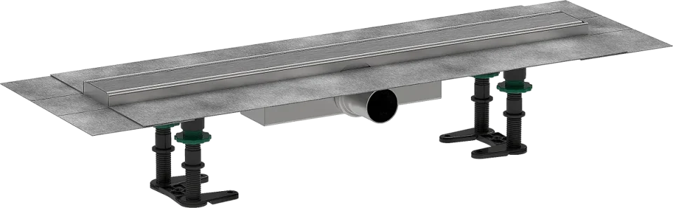Hansgrohe Raindrain Compact Shower Wastes 783 X 162 X 132mm Stainless Steel - Brushed product image - Image 1