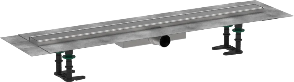 Hansgrohe Raindrain Compact Shower Wastes 983 X 155 X 132mm Stainless Steel - Brushed product image - Image 1