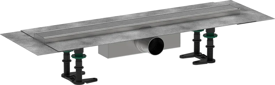 Hansgrohe Raindrain Compact Shower Wastes 783 X 155 X 132mm Stainless Steel - Brushed product image - Image 1