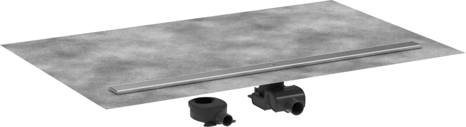 Hansgrohe Raindrain Allround Shower Wastes 1395 X 165 X 133mm Stainless Steel - Brushed product image - Image 1