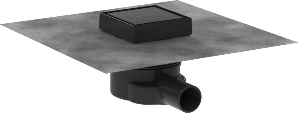 Hansgrohe Raindrain Point Shower Wastes 467 X 276 X 107mm Black - Matt product image - Image 1