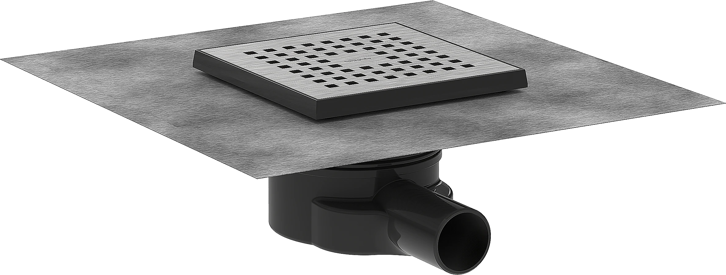 Hansgrohe Raindrain Point Shower Wastes 467 X 276 X 107mm Stainless Steel - Brushed