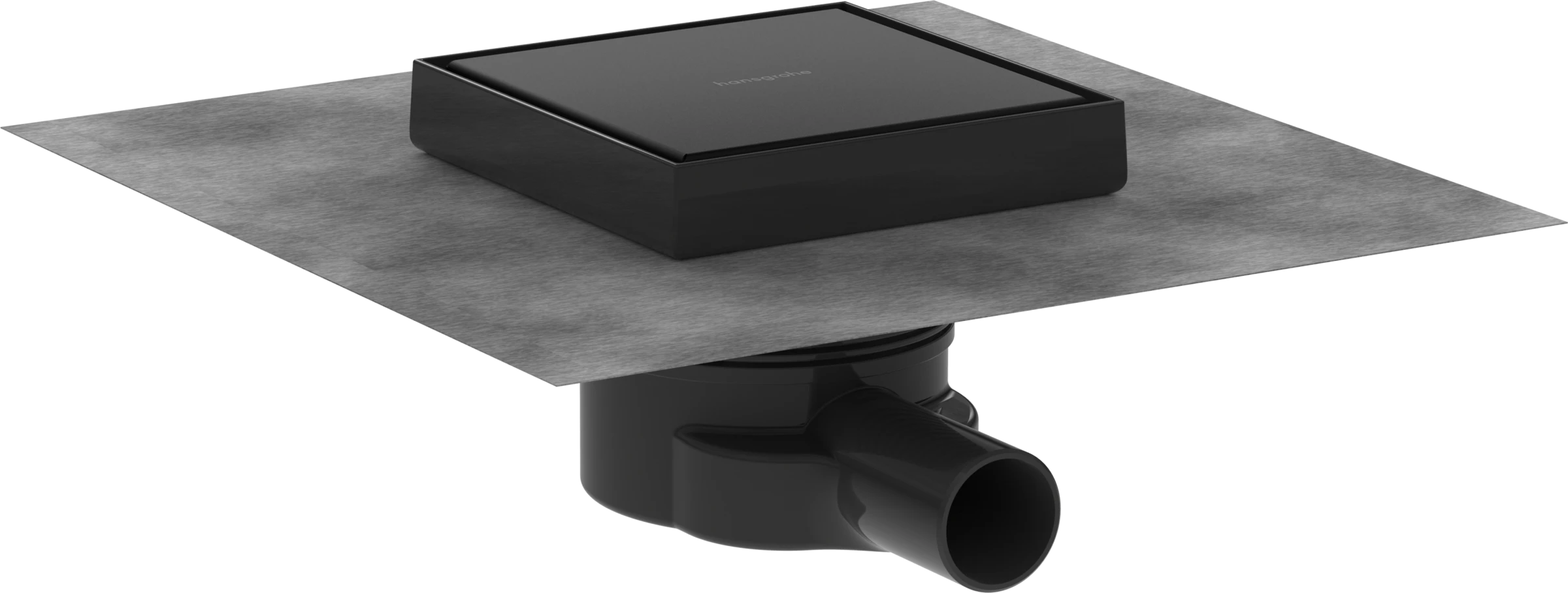 Hansgrohe Raindrain Point Shower Wastes 467 X 276 X 107mm Black - Matt