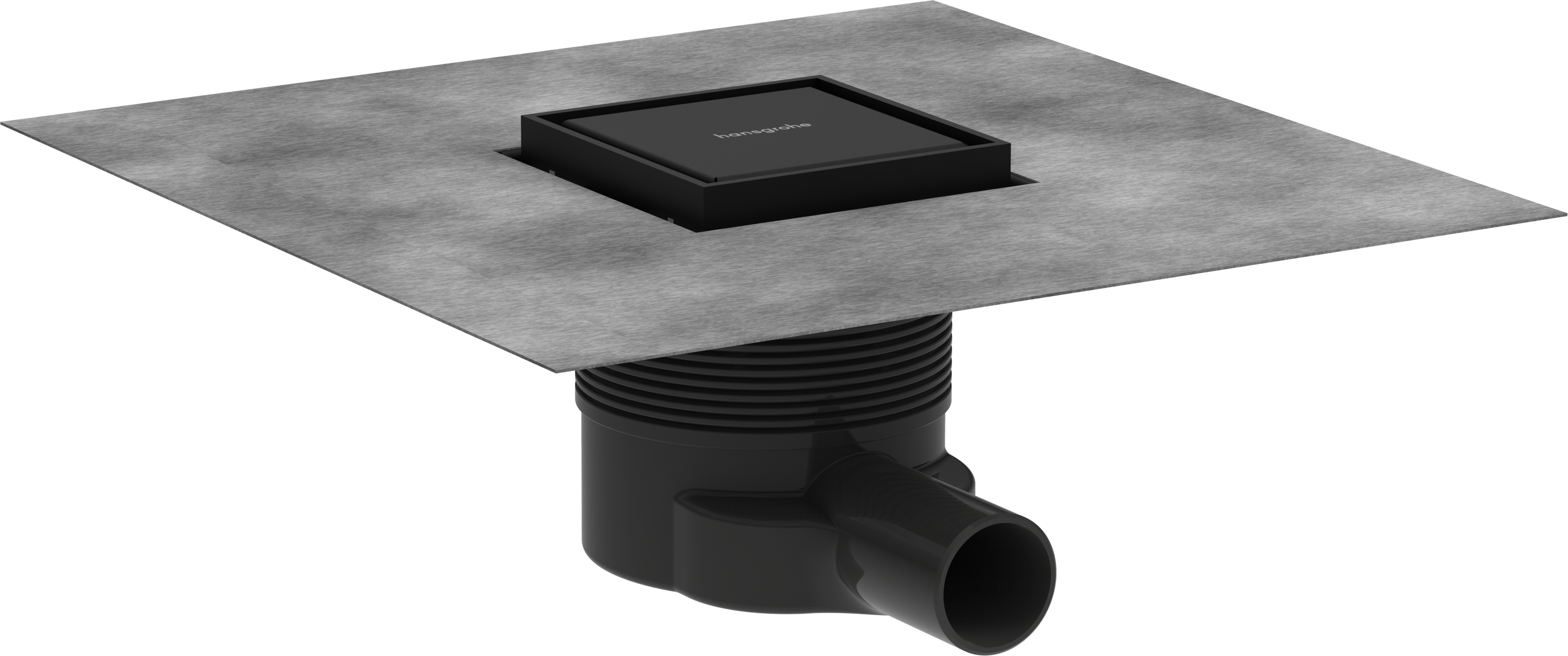 Hansgrohe Raindrain Brilliance Shower Wastes 467 X 276 X 107mm Black - Matt product image - Image 1