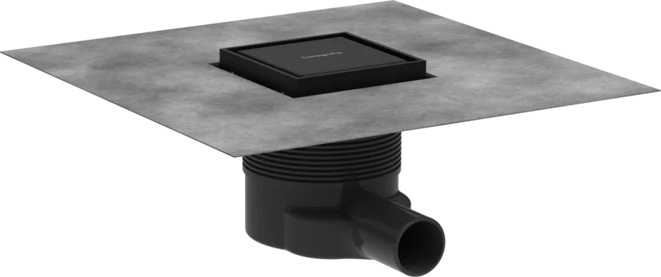 Hansgrohe Raindrain Brilliance Shower Wastes 467 X 276 X 107mm Black - Matt product image - Image 1