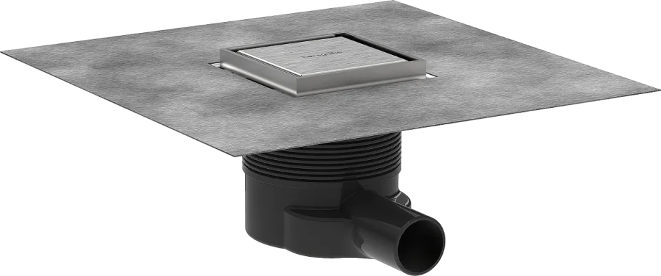 Hansgrohe Raindrain Brilliance Shower Wastes 467 X 276 X 107mm Stainless Steel - Brushed product image - Image 1