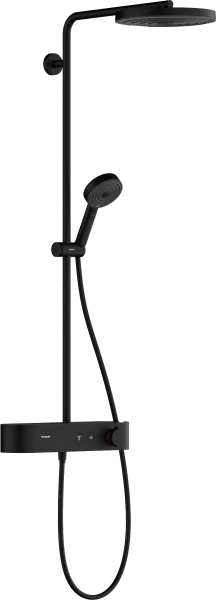 Hansgrohe Pulsify S Showerpipes With Thermostatic Mixer 1187 X 365 X 180mm Black - Matt