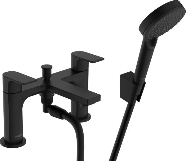 Hansgrohe Rebris E Bath Mixers Concealed 280 X 220 X 180mm Black - Matt