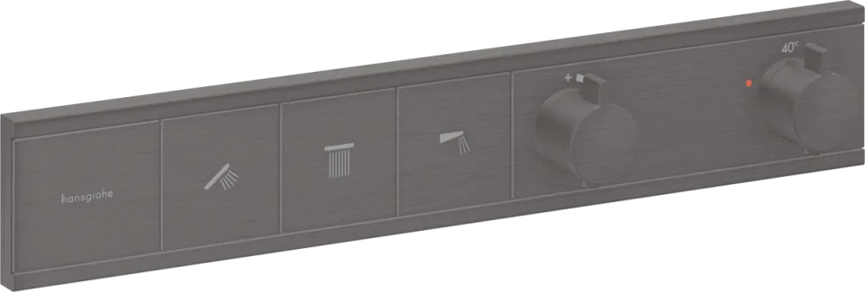 Hansgrohe Rainselect Thermostatic Shower Mixer Concealed 555 X 396 X 145mm Gunmetal/chrome - Brushed product image - Image 1