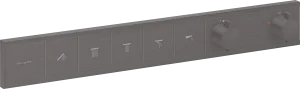 Hansgrohe Rainselect Thermostatic Shower Mixer Concealed 720 X 395 X 145mm Gunmetal/chrome - Brushed