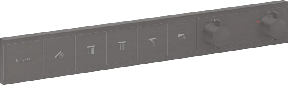 Hansgrohe Rainselect Thermostatic Shower Mixer Concealed 720 X 395 X 145mm Gunmetal/chrome - Brushed product image - Image 1