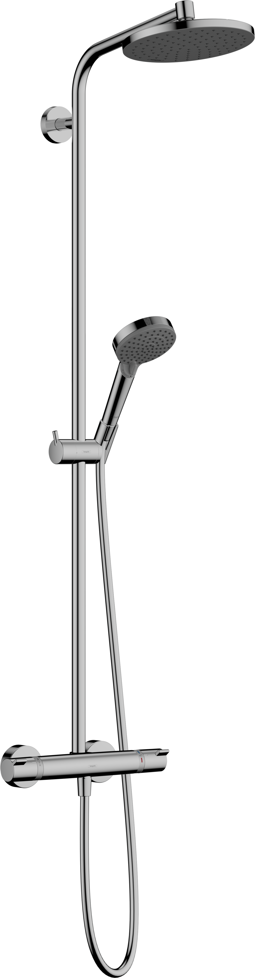 Hansgrohe Vernis Blend Showerpipes With Thermostatic Mixer 1095 X 360 X 110mm Chrome