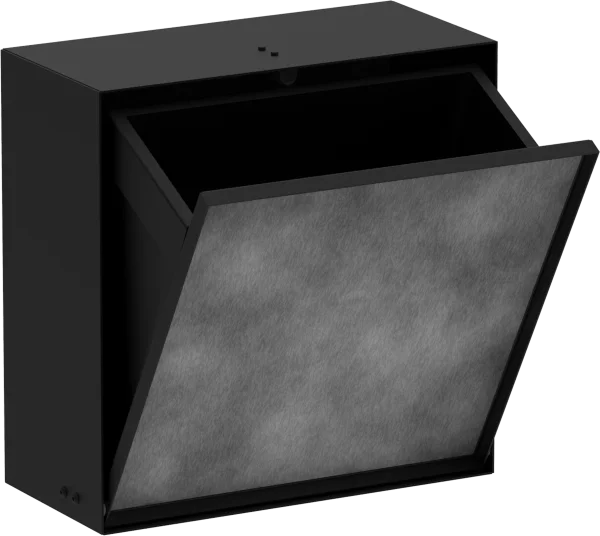 Hansgrohe Xtrastoris Rock Recessed Trash Bin With Tileable Door 300/300/140 Matt Black