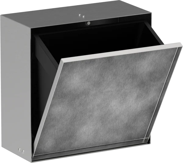 Hansgrohe Xtrastoris Rock Recessed Trash Bin With Tileable Door 300/300/140 Brushed Stainless Steel
