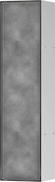 Hansgrohe Xtrastoris Rock Recessed Toilet Brush Holder With Storage Shelf And Tileable Door Brushed Stainless Steel