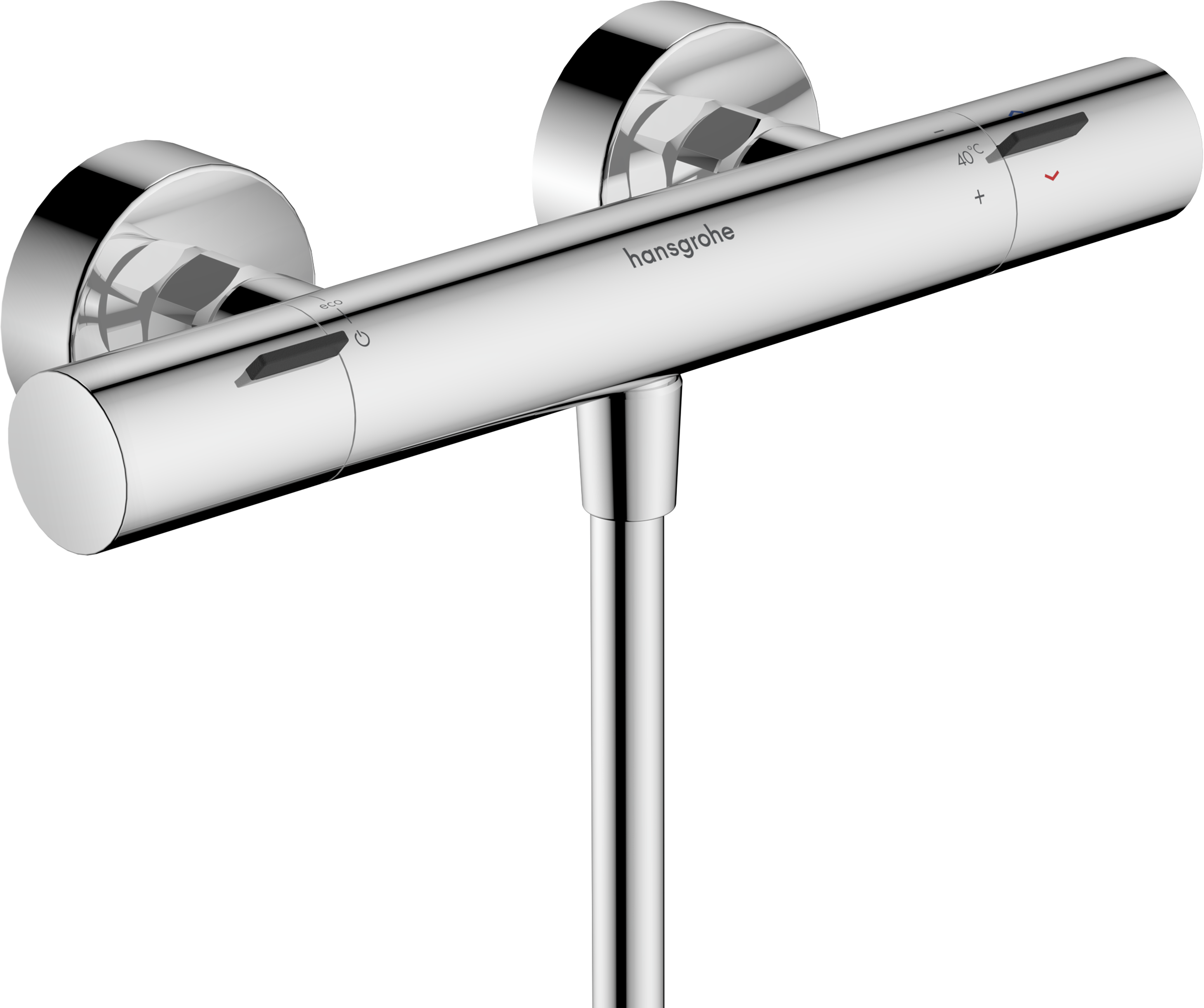 Hansgrohe Ecostat Fine Thermostatic Shower Mixer Exposed 360 X 135 X 105mm Chrome