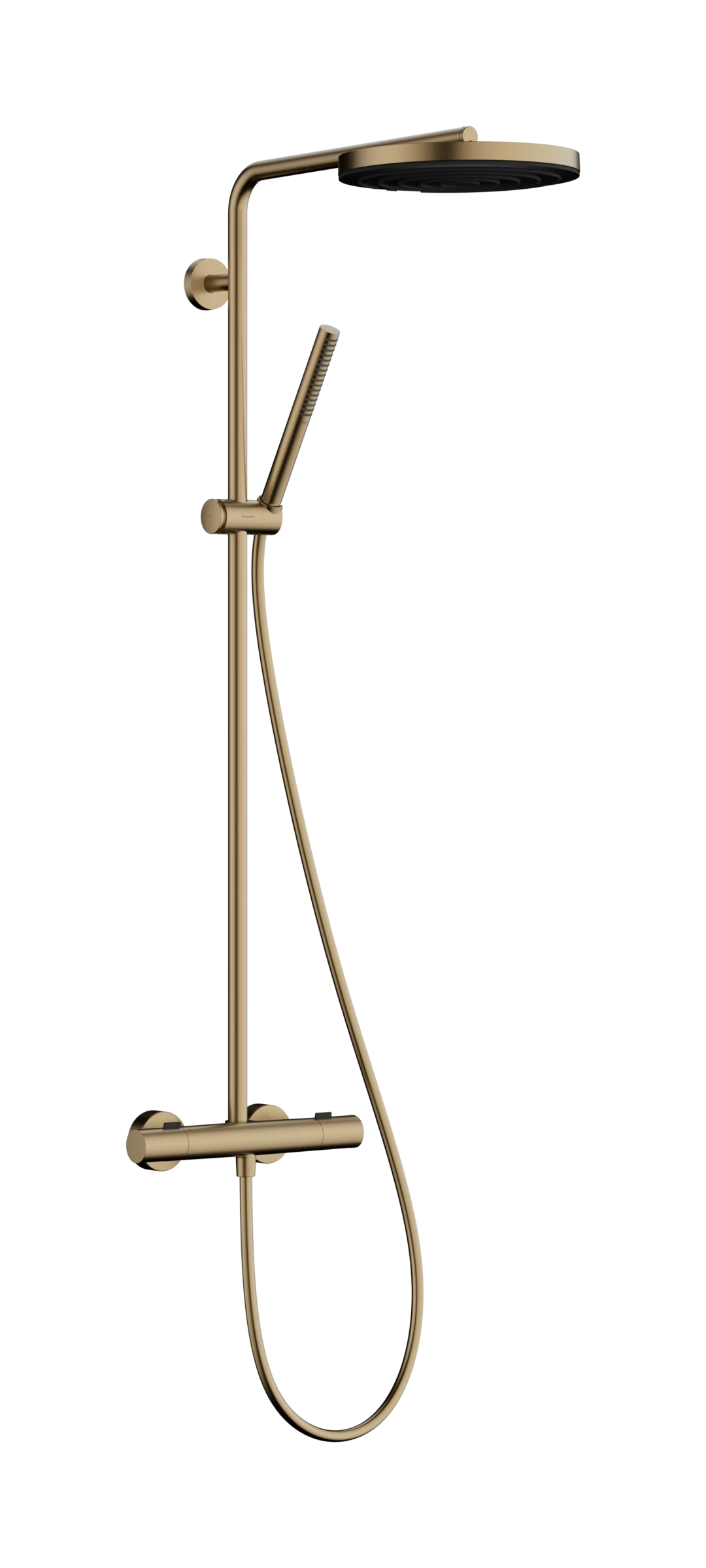 Hansgrohe Pulsify S Puro Showerpipes With Thermostatic Mixer 1099 X 356 X 112mm Bronze - Brushed