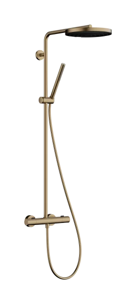 Hansgrohe Pulsify S Puro Showerpipes With Thermostatic Mixer 1099 X 356 X 112mm Bronze - Brushed