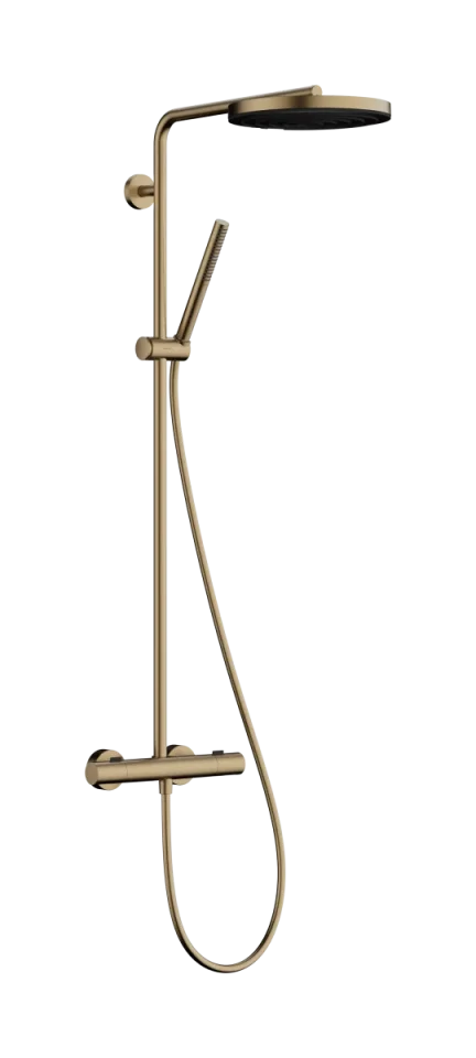 Hansgrohe Pulsify S Puro Showerpipes With Thermostatic Mixer 1099 X 356 X 112mm Bronze - Brushed product image - Image 1