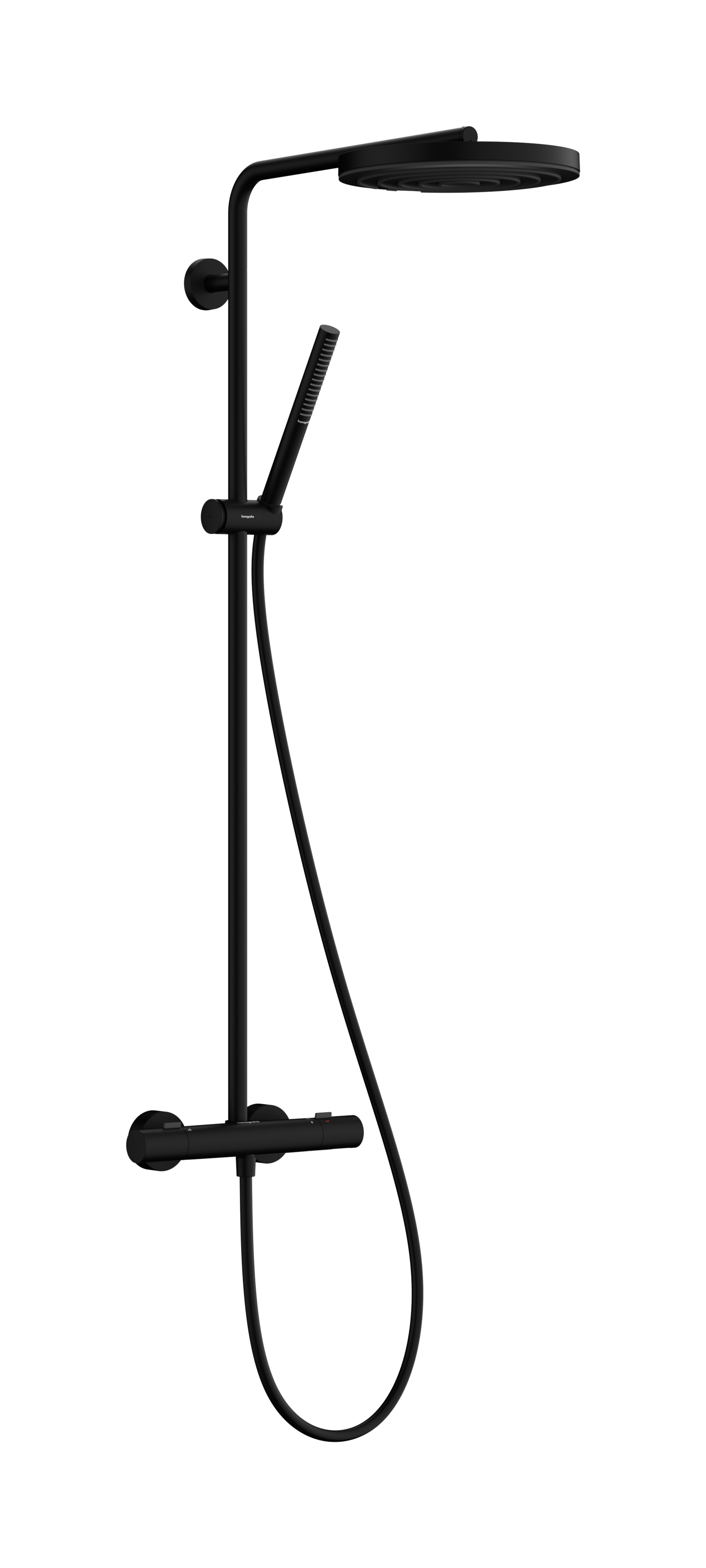 Hansgrohe Pulsify S Puro Showerpipes With Thermostatic Mixer 1099 X 356 X 112mm Black - Matt