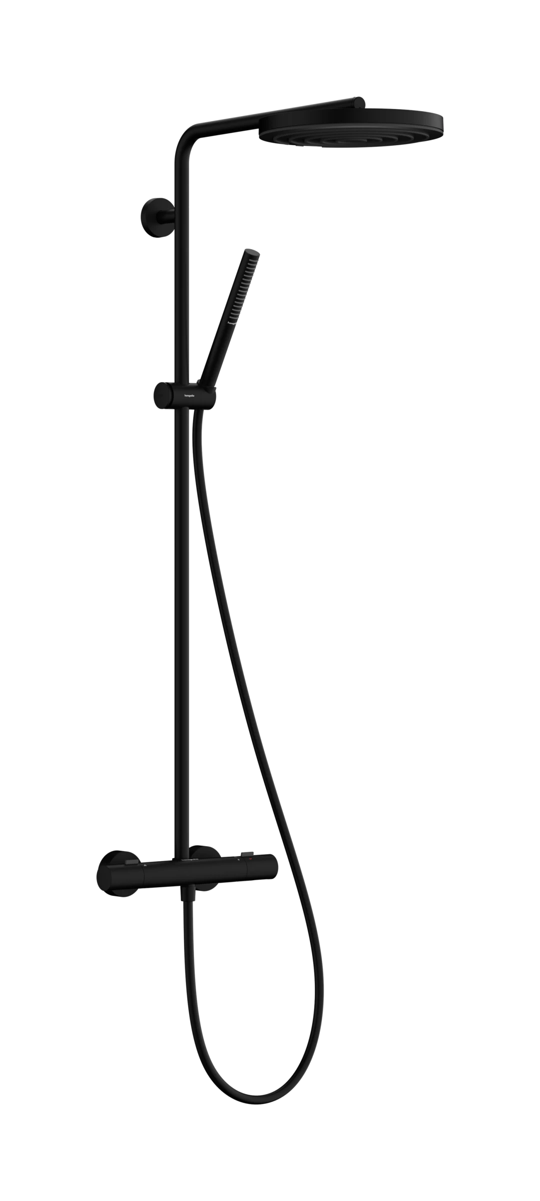 Hansgrohe Pulsify S Puro Showerpipes With Thermostatic Mixer 1099 X 356 X 112mm Black - Matt