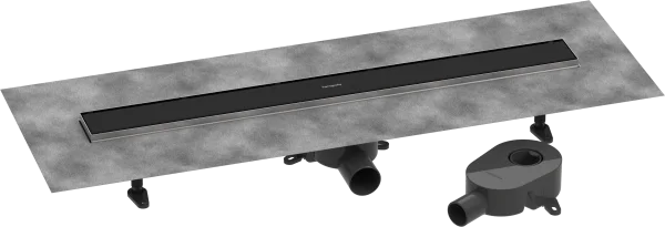 Hansgrohe Raindrain Go Shower Wastes 983 X 163 X 132mm Black - Matt