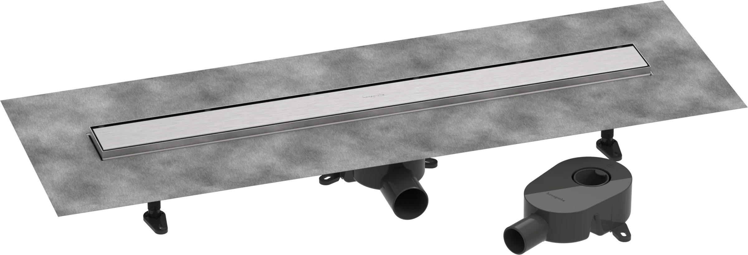 Hansgrohe Raindrain Go Shower Wastes 983 X 163 X 132mm Stainless Steel - Brushed