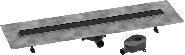 Hansgrohe Raindrain Go Shower Wastes 1183 X 163 X 132mm Black - Matt