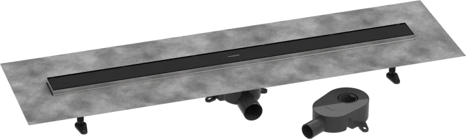 Hansgrohe Raindrain Go Shower Wastes 1183 X 163 X 132mm Black - Matt product image - Image 1