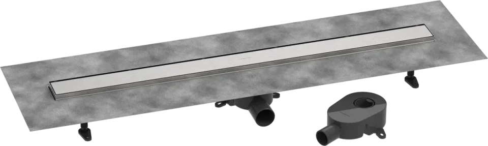 Hansgrohe Raindrain Go Shower Wastes 1183 X 163 X 132mm Stainless Steel - Brushed product image - Image 1