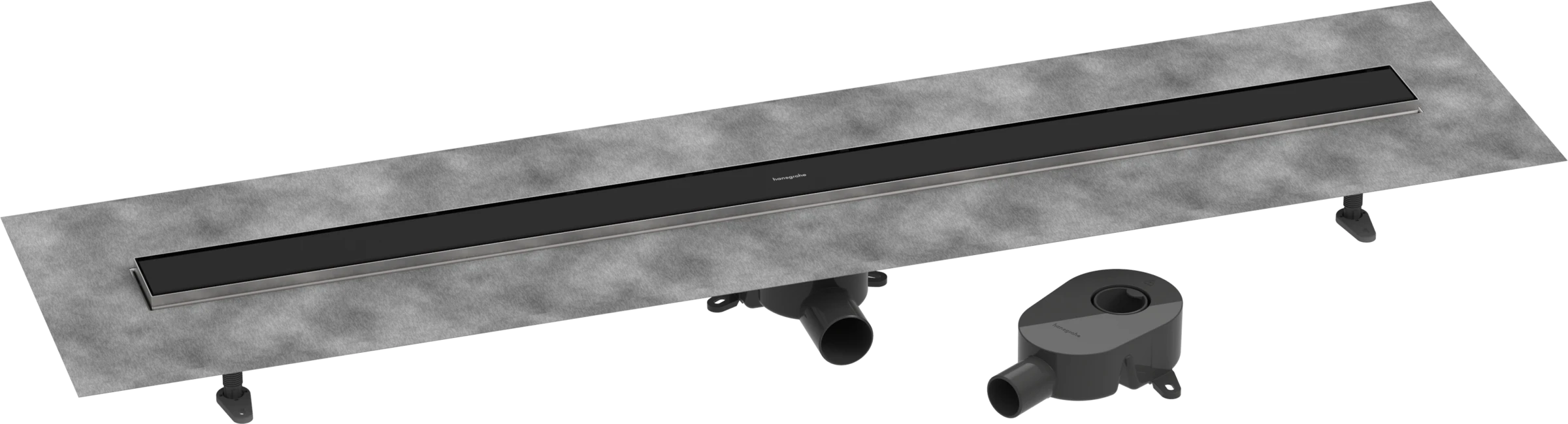 Hansgrohe Raindrain Go Shower Wastes 1383 X 163 X 132mm Black - Matt