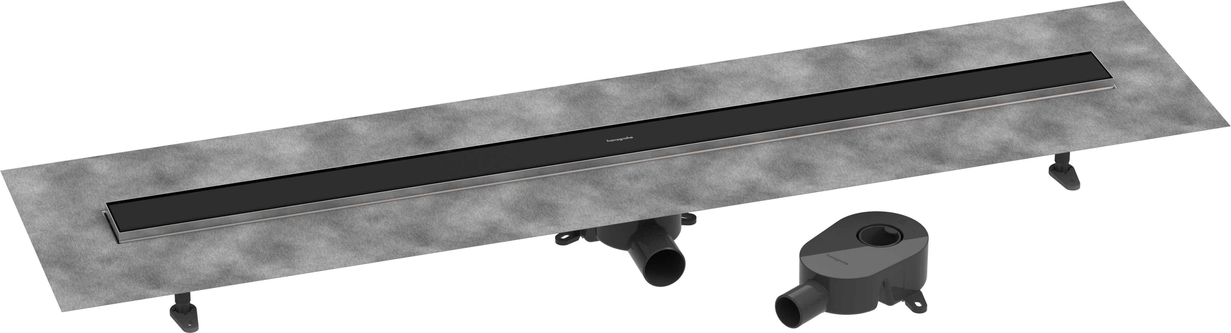 Hansgrohe Raindrain Go Shower Wastes 1383 X 163 X 132mm Black - Matt
