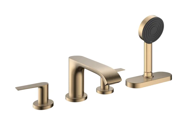 Hansgrohe Vivenis 4-hole Rim Mounted Bath Mixer With Sbox Brushed Bronze