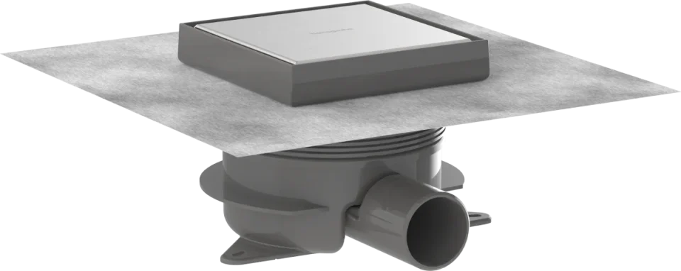 Hansgrohe Raindrain Spot Plus Shower Wastes 464 X 273 X 104mm Stainless Steel - Brushed product image - Image 1