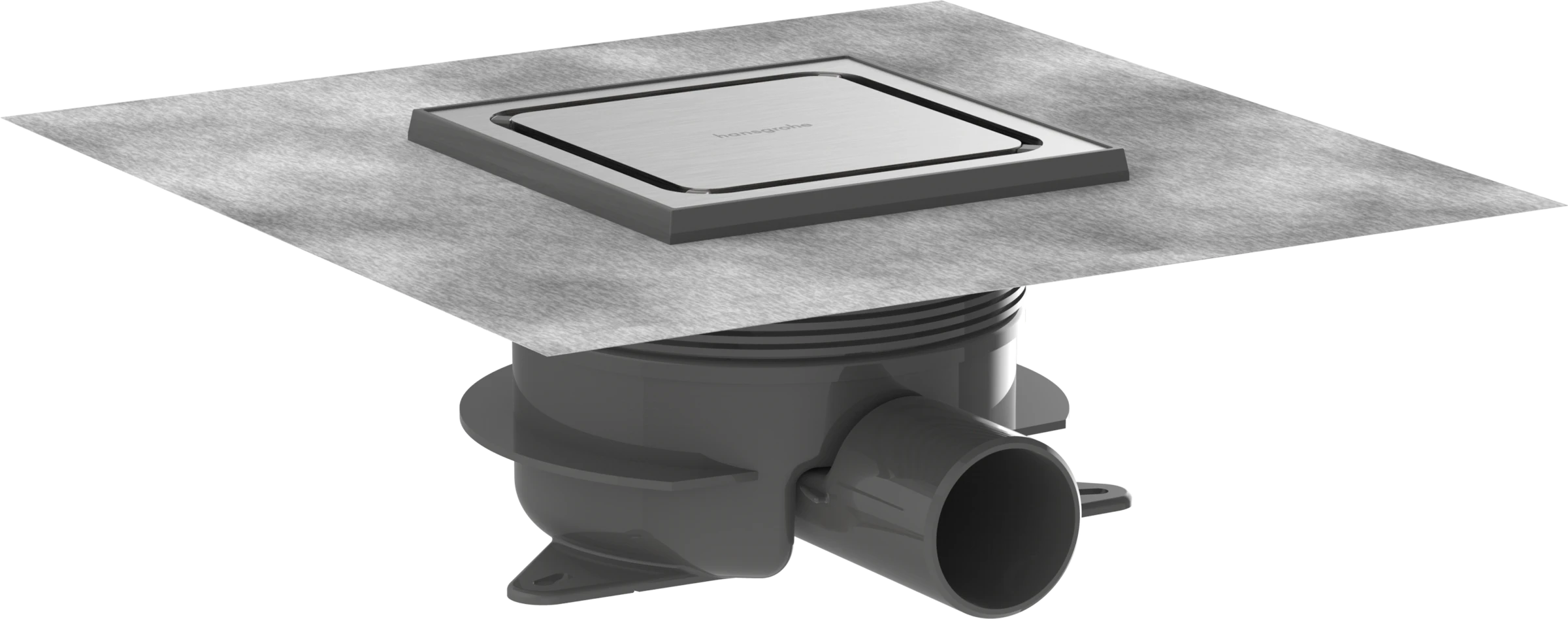 Hansgrohe Raindrain Spot Plus Shower Wastes 464 X 273 X 104mm Stainless Steel - Brushed