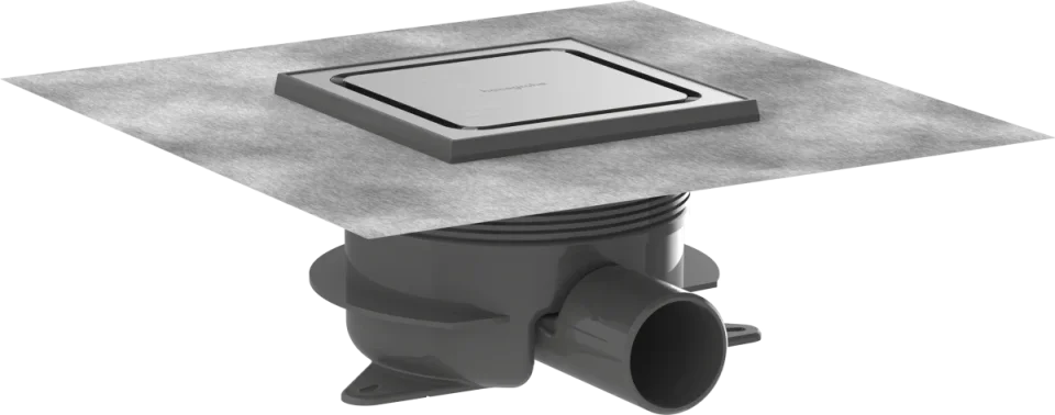 Hansgrohe Raindrain Spot Plus Shower Wastes 464 X 273 X 104mm Stainless Steel - Brushed product image - Image 1