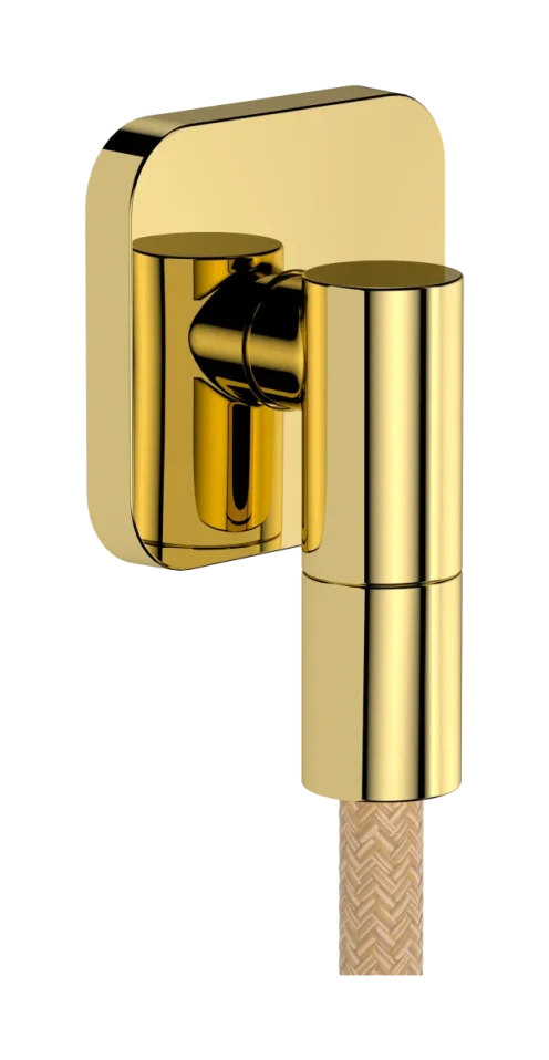 Hansgrohe Fixfit Fine Q Wall Outlet 97 X 83 X 65mm Gold - Polished product image - Image 1
