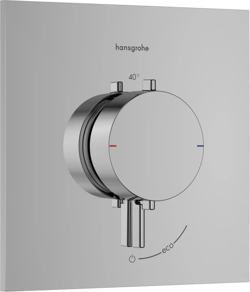 Hansgrohe Ecostat Comfort E Thermostatic Shower Mixer Concealed 265 X 245 X 180mm Chrome product image - Image 1