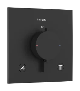Hansgrohe Ecostat Comfort E Thermostat For Concealed Installation For 2 Functions Matt Black