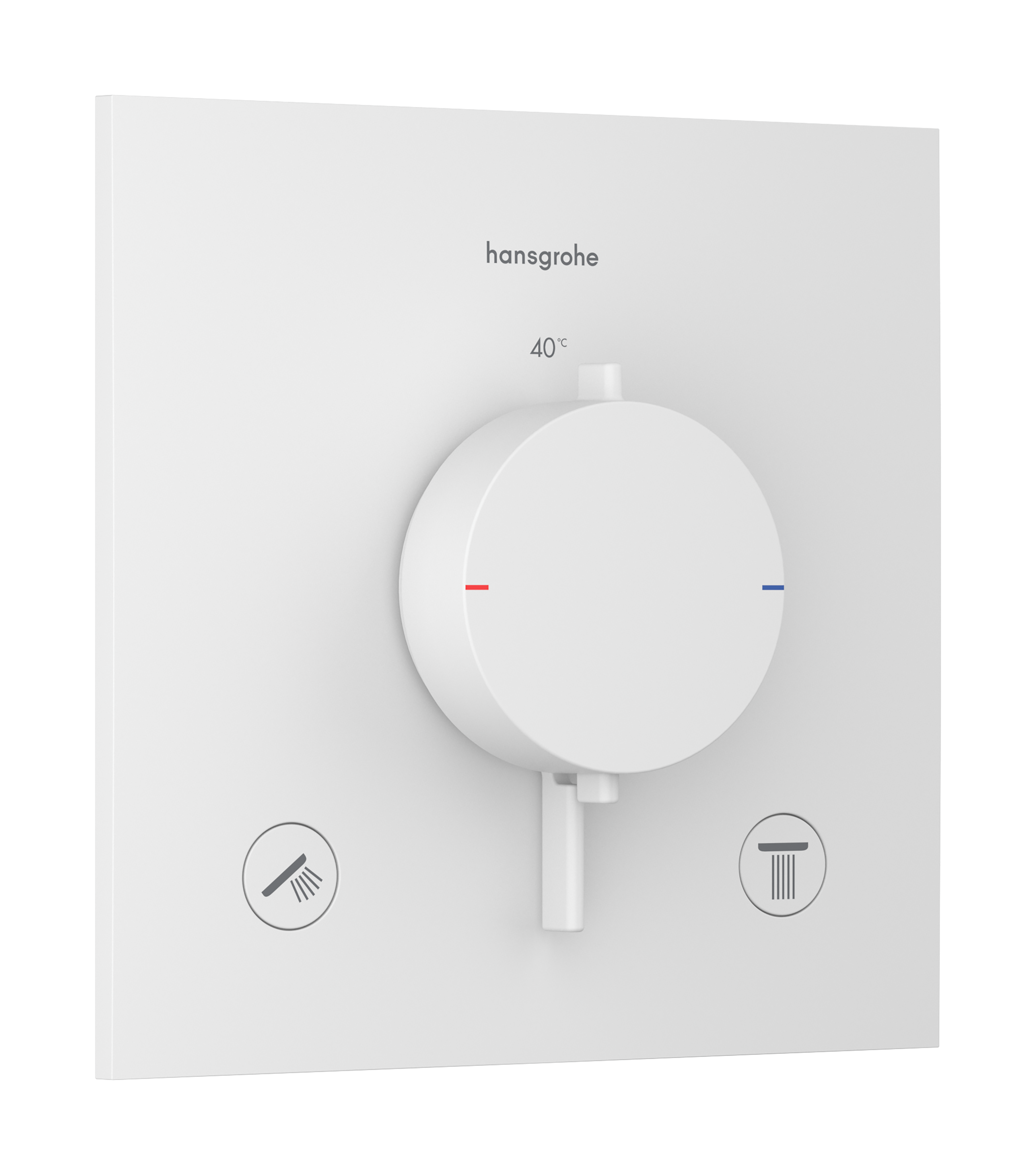 Hansgrohe Ecostat Comfort E Thermostatic Shower Mixer Concealed 262 X 233 X 168mm White - Matt